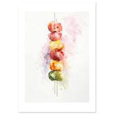 Antipasto Skewers Watercolor Painting Wall Art 1