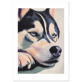 Alaskan Malamute Dog Relaxing Pastel Colored