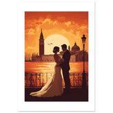 A wedding couple infront of Venice1
