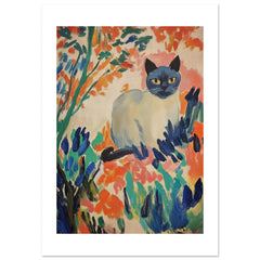 Burmese Cat Inspired by Matisse