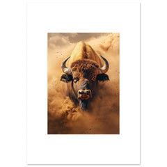 Buffalo portrait in a sandstorm 3