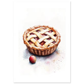 Apple Pie Watercolor Painting Wall Art 1