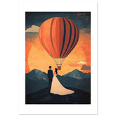 A wedding couple infront of a hot ballon 2