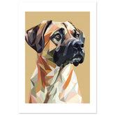 Anatolian Shepherd Dog Illustrated with Colorful Triangles