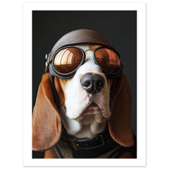 Basset Hound Dog Wearing Pilot Sunglasses 1