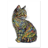 American Bobtail Cat Painted With Tone Pen 2