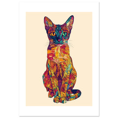 Abyssinian Cat Painted With Tone Pen 1