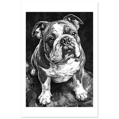 Bulldog Poster / Bulldog Art Work / Bulldog Print