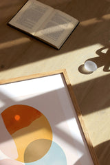 Aquarelle Circles on Off-White Background 2