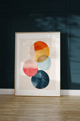 Aquarelle Circles on Off-White Background 2
