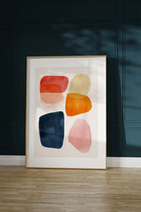 Aquarelle Shapes on Off-White Background 2