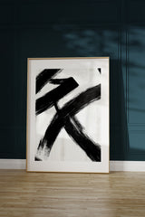 Black brushes on white