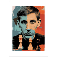 Bobby Fischer Poster Art Print // Wall-Art Of Famous Bobby Fischer