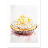 Banoffee Pie Watercolor Painting Wall Art