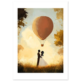 A black wedding couple infront of a hot ballon 1