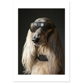 Afghan Hound Dog Wearing Pilot Sunglasses 1