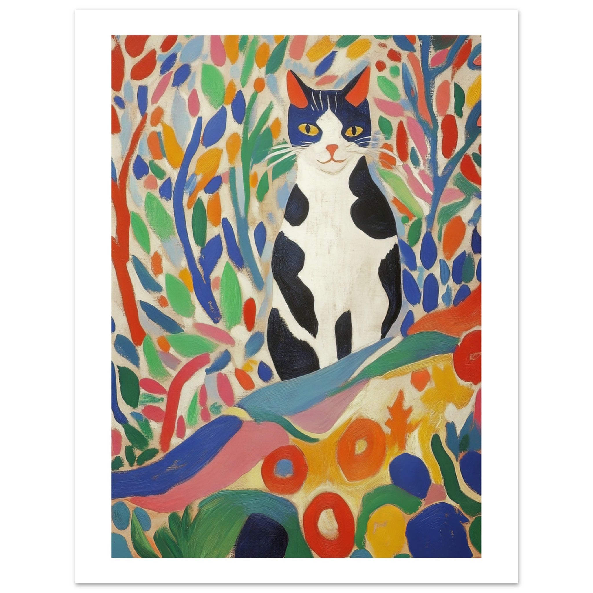 American Curl Cat Inspired by Matisse 2