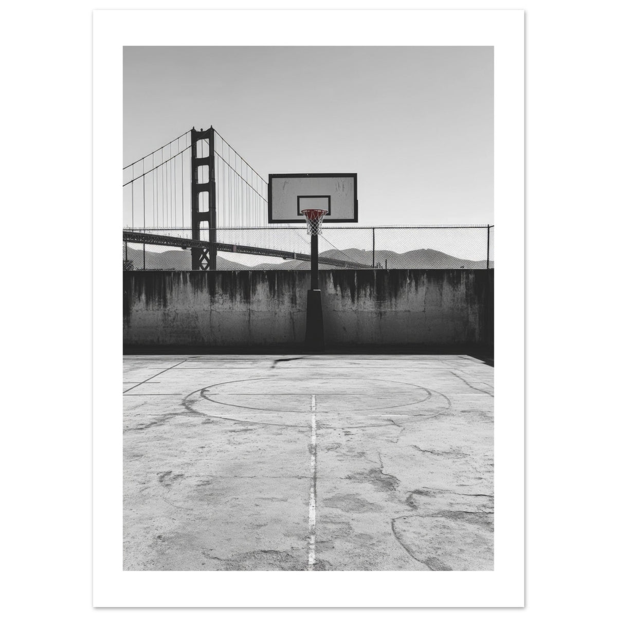 Basketball Court in Golden Gate Bridge San Francisco
