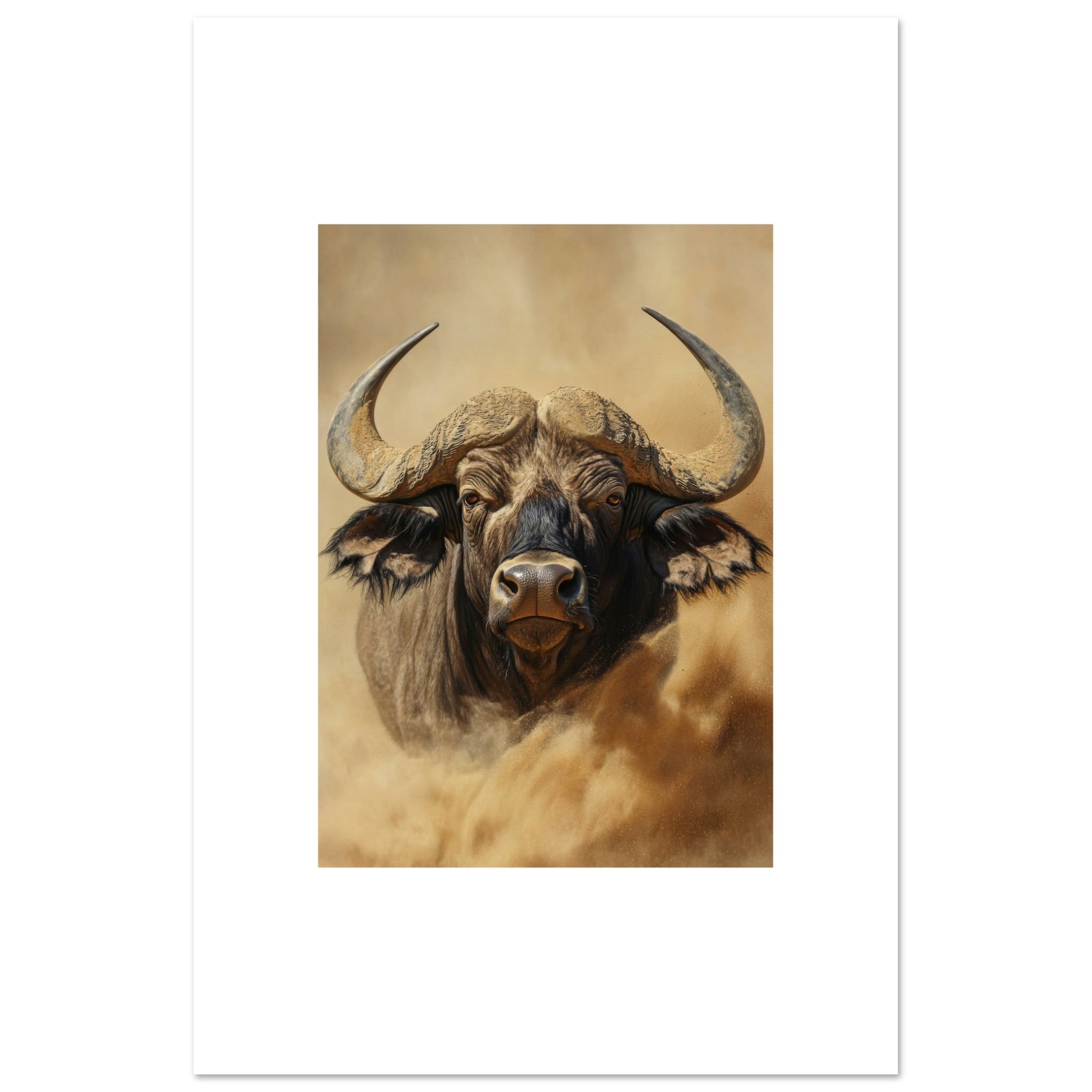 Buffalo portrait in a sandstorm 7