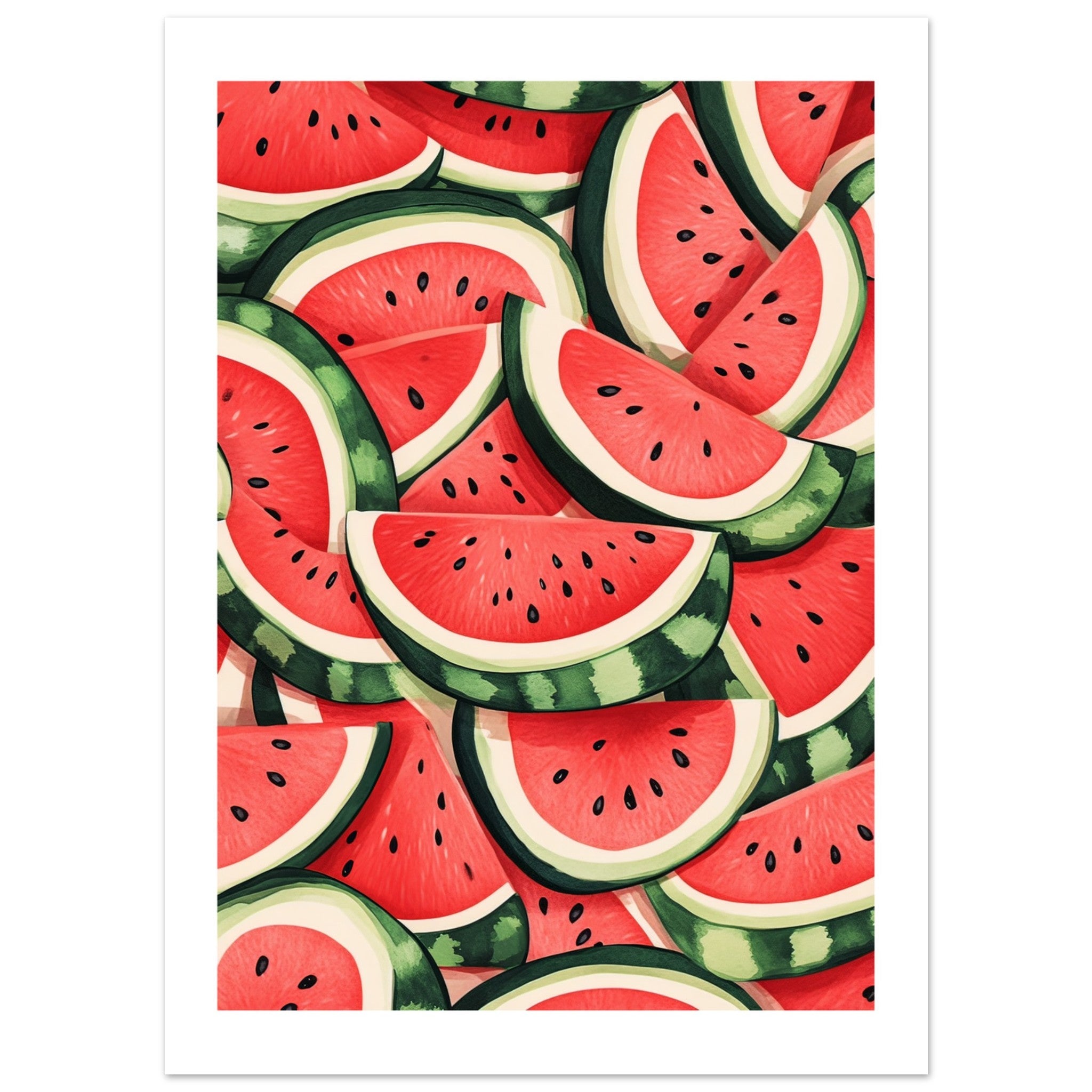 A pattern of Watermelon pieces