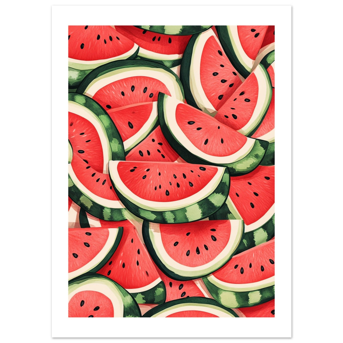 A pattern of Watermelon pieces