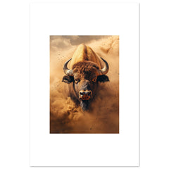 Buffalo portrait in a sandstorm 3