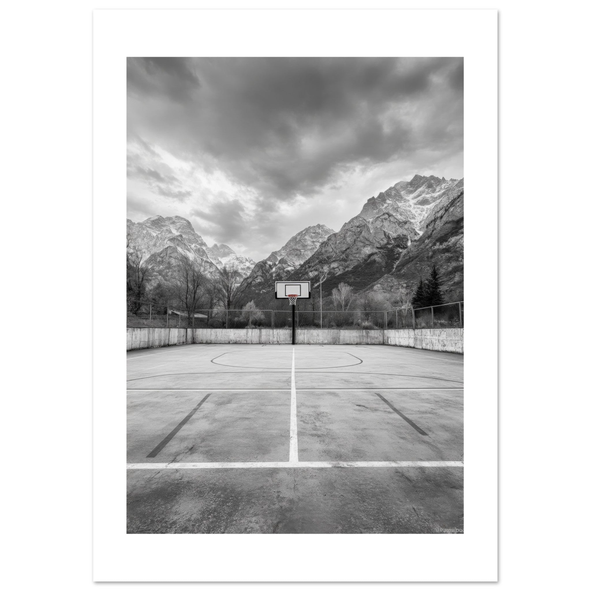 Basketball Court in Mountains 3