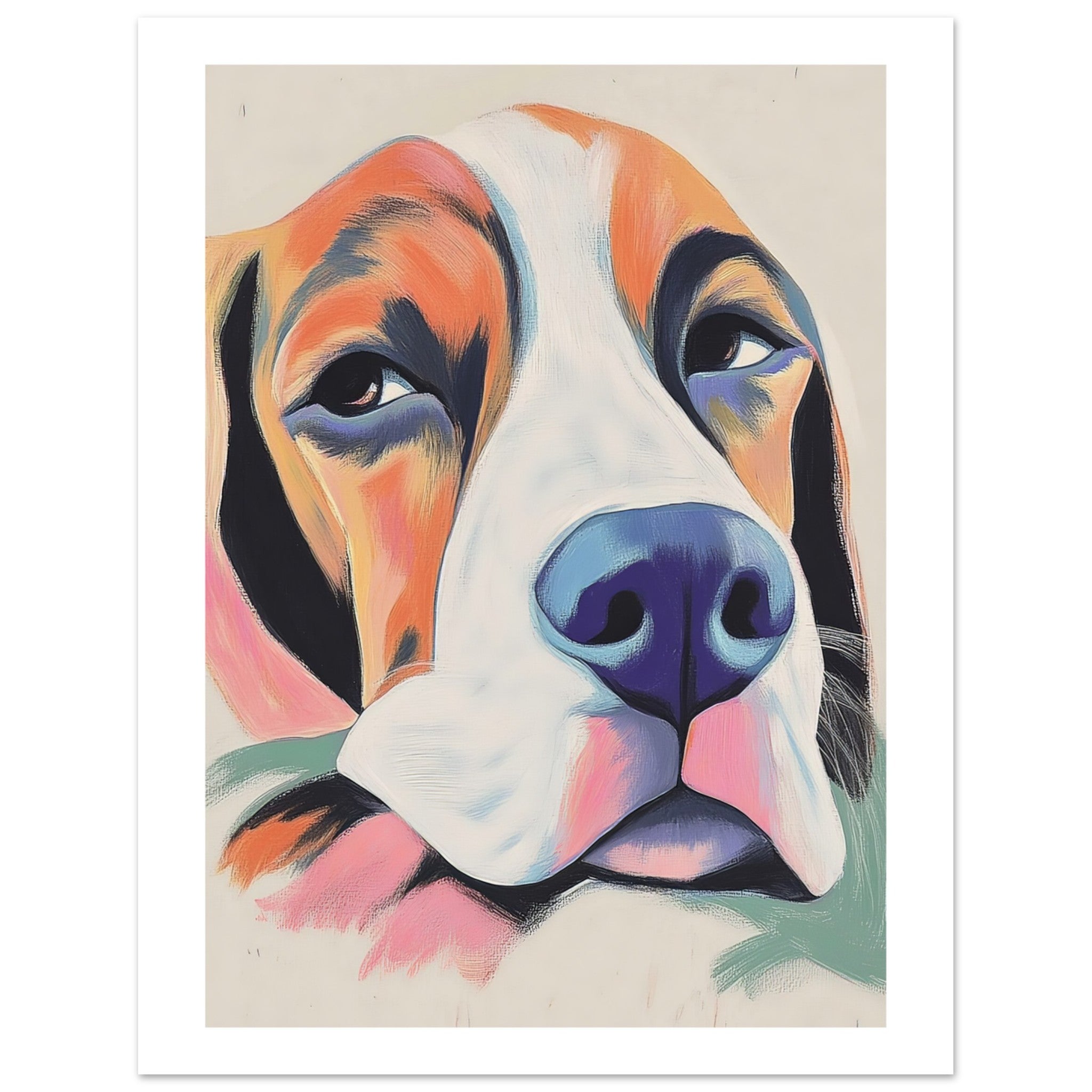 Basset Hound Dog Relaxing Pastel Colored