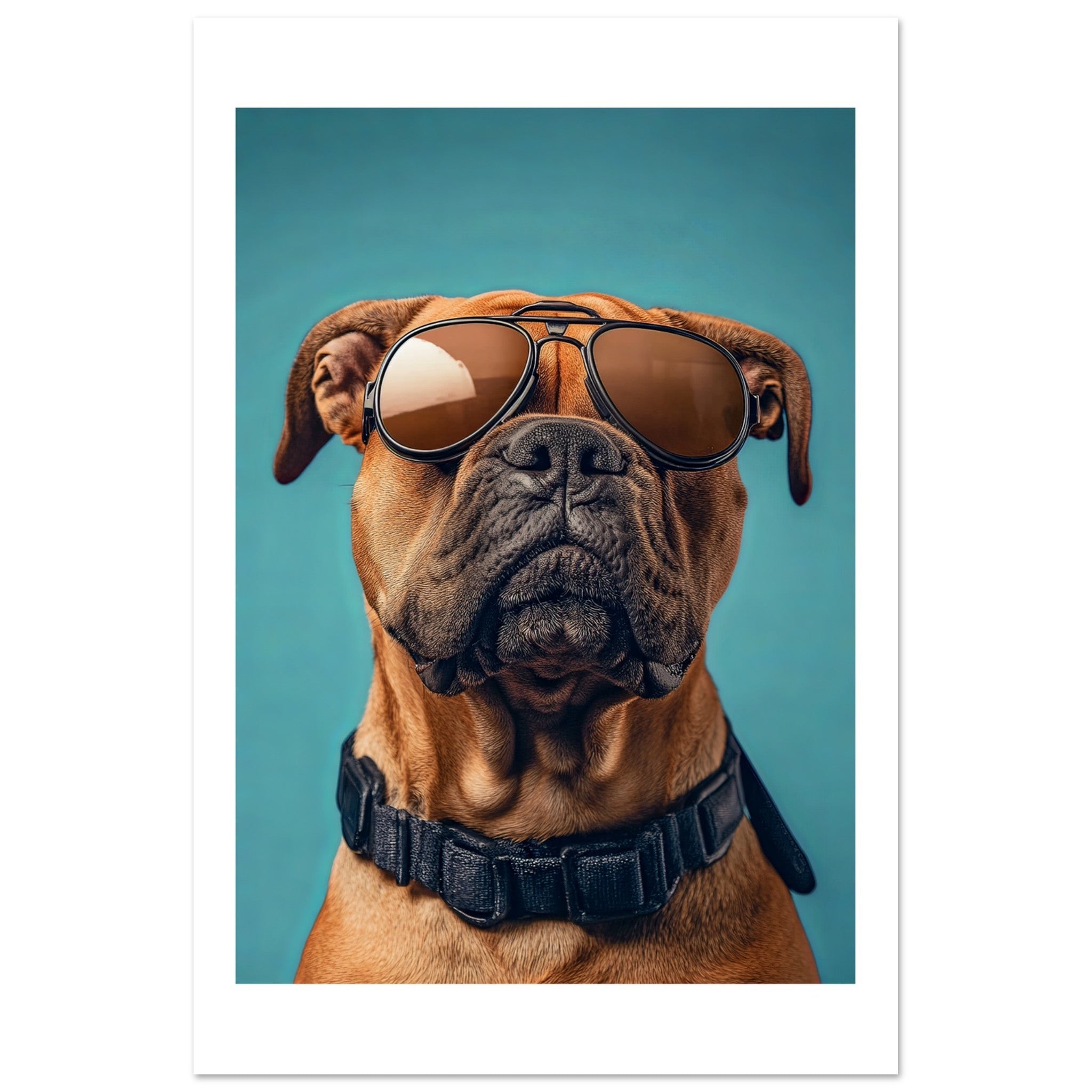 Boerboel Dog Wearing Pilot Sunglasses
