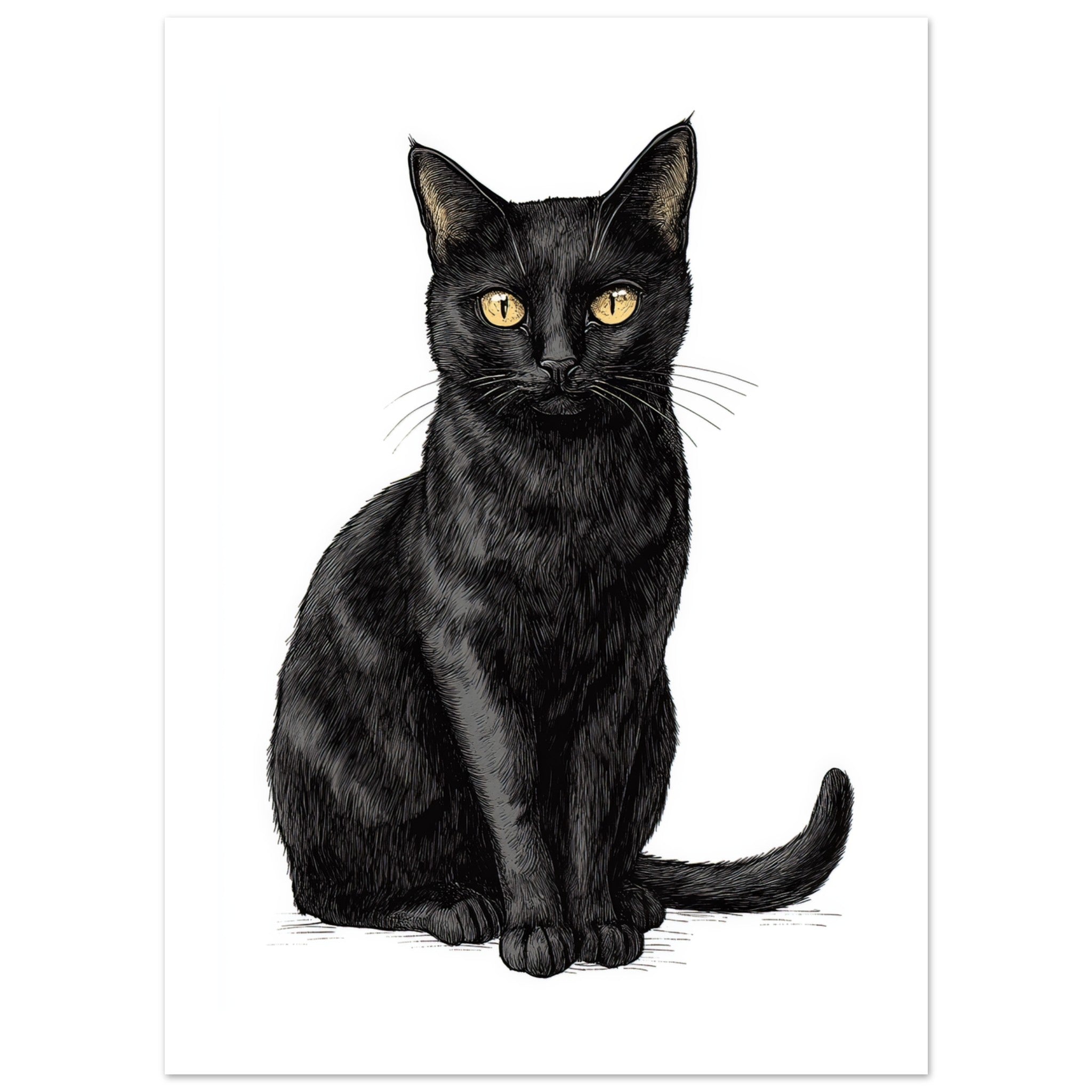 Bombay Cat Painted With Tone Pen