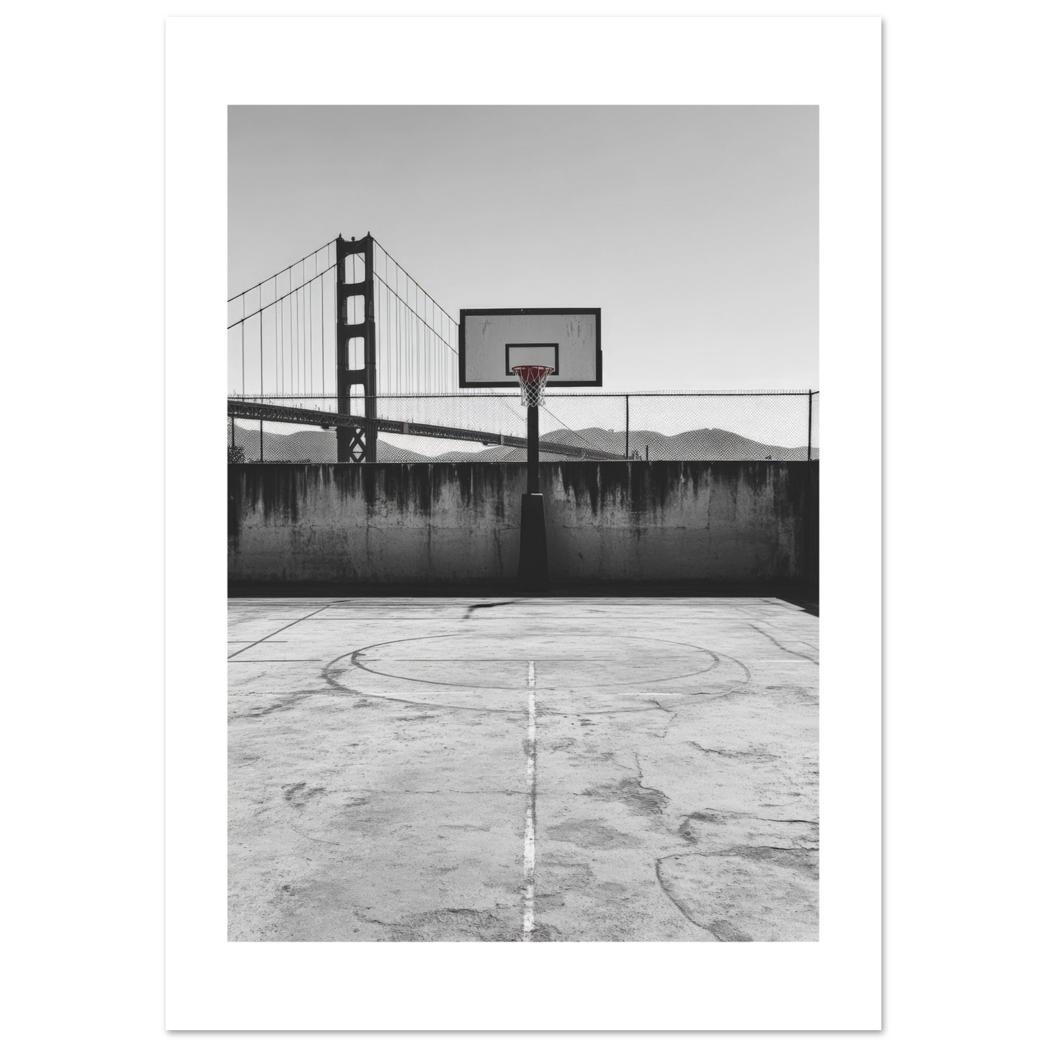 Basketball Court in Golden Gate Bridge San Francisco