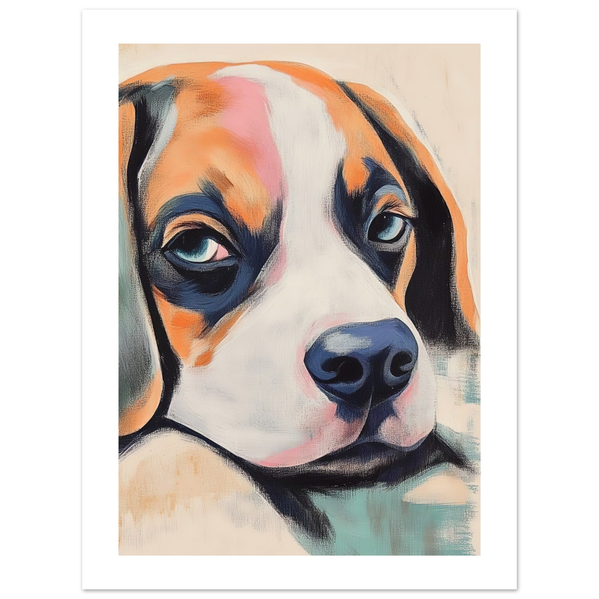 Beagle Dog Relaxing Pastel Colored