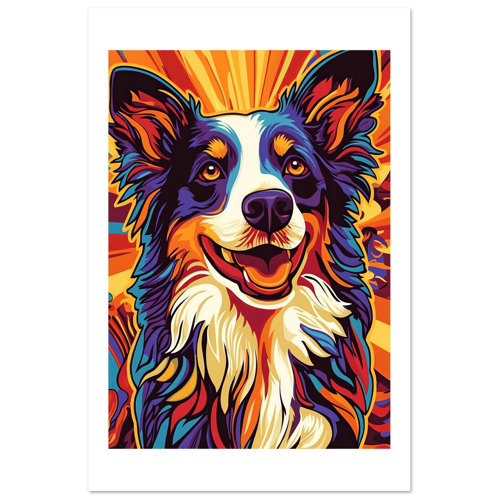 Border Collie Poster / Border Collie Art Work / Border Collie Print