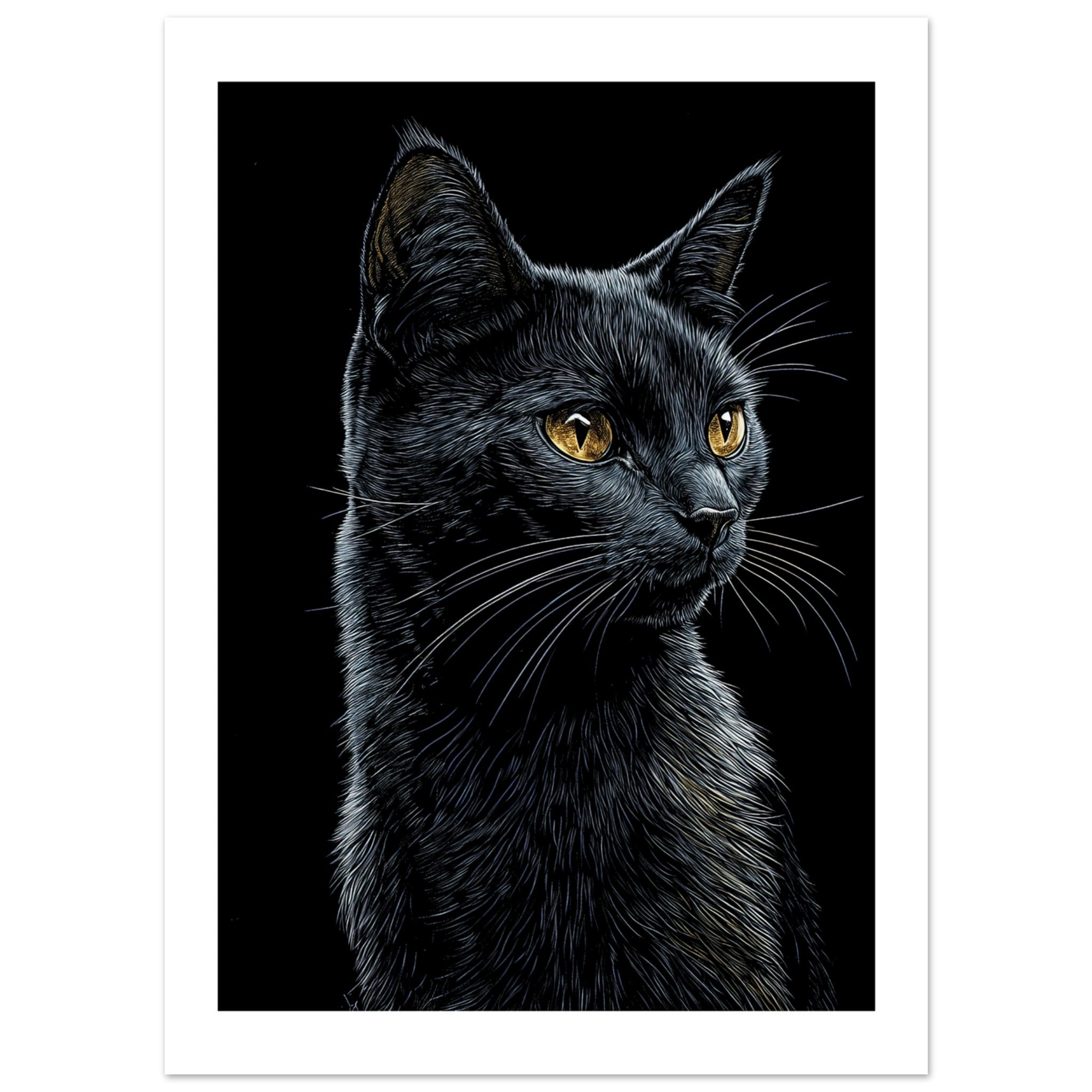 Bombay Cat Painted With Tone Pen 1