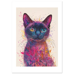 Burmese Cat Painted With Tone Pen