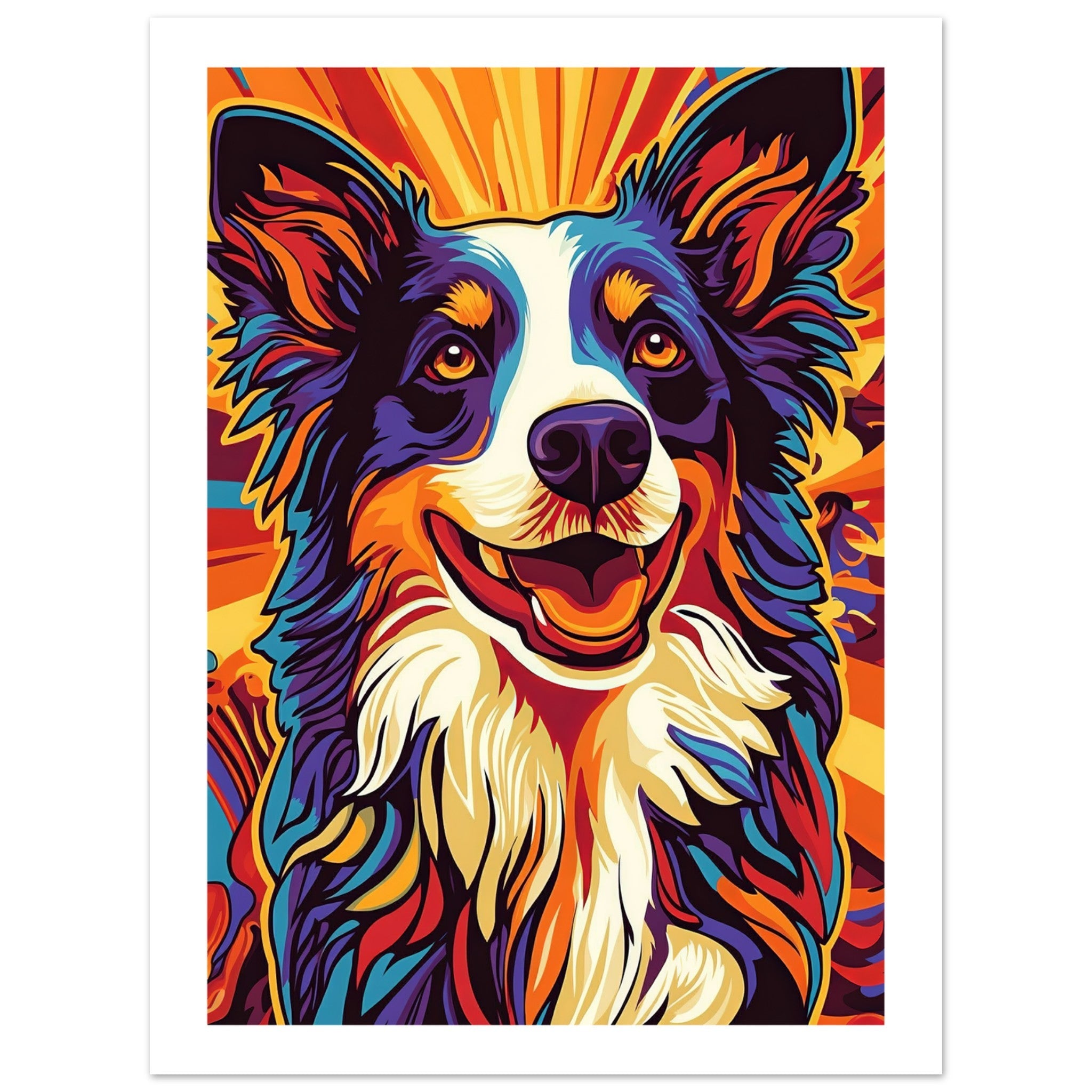 Border Collie Poster / Border Collie Art Work / Border Collie Print
