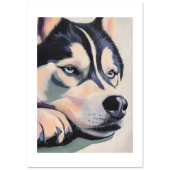 Alaskan Malamute Dog Relaxing Pastel Colored