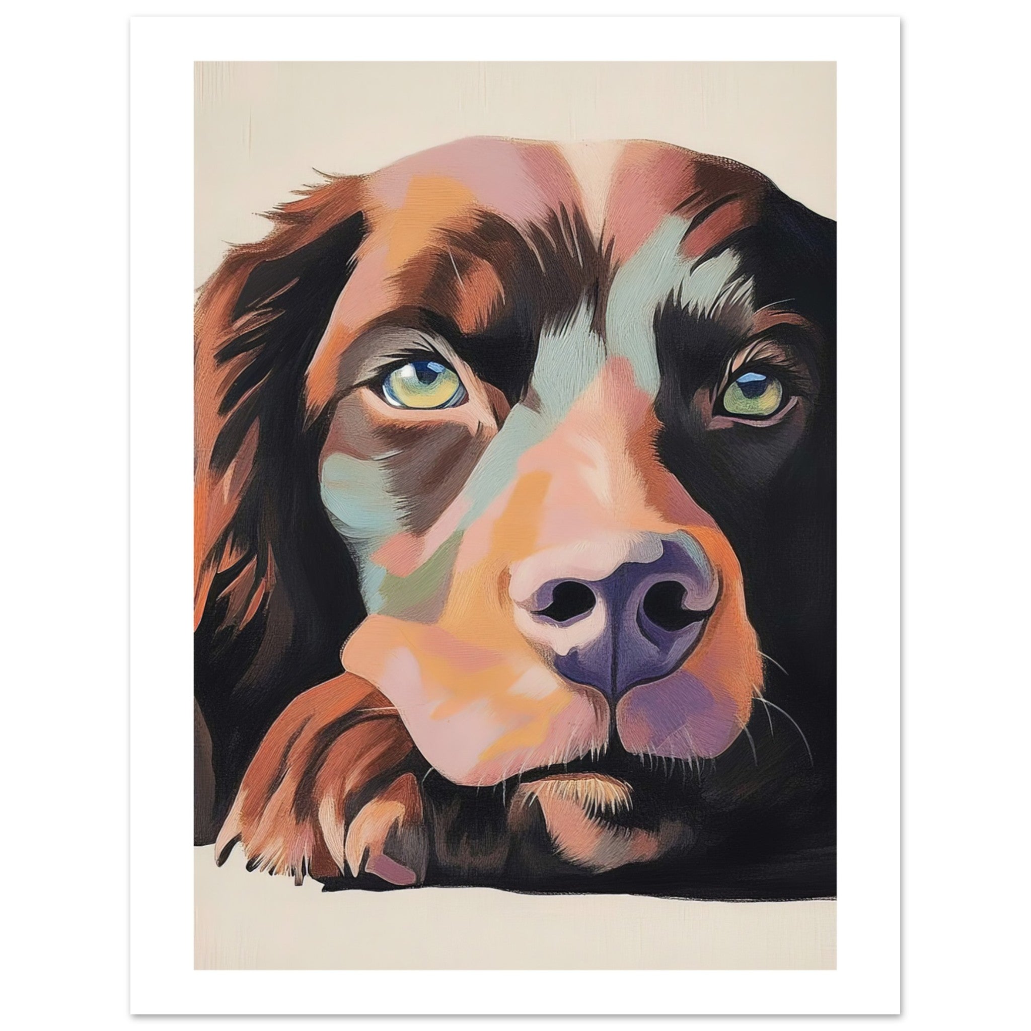 American Water Dog Relaxing Pastel Colored 1
