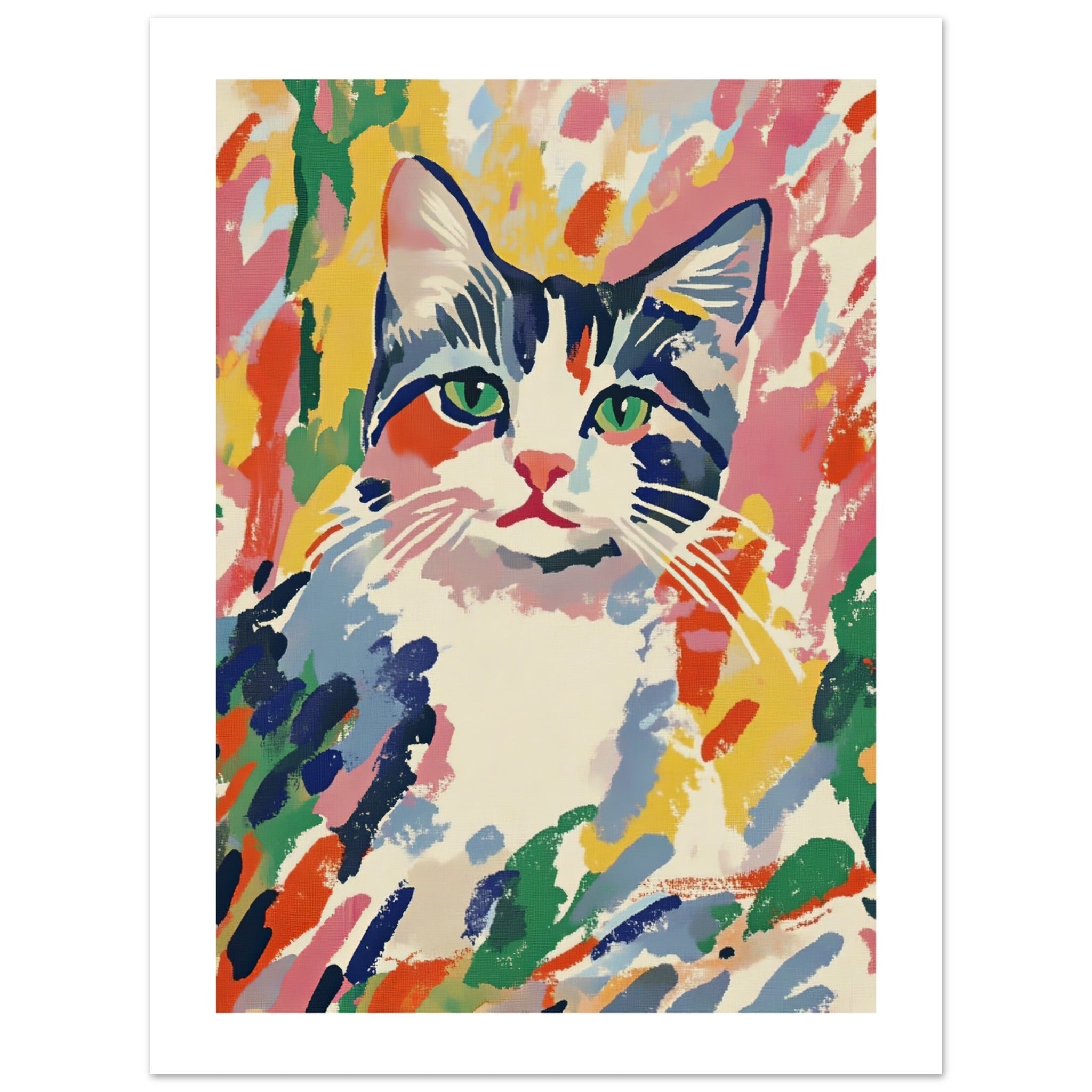 American Bobtail Cat Inspired by Matisse 2
