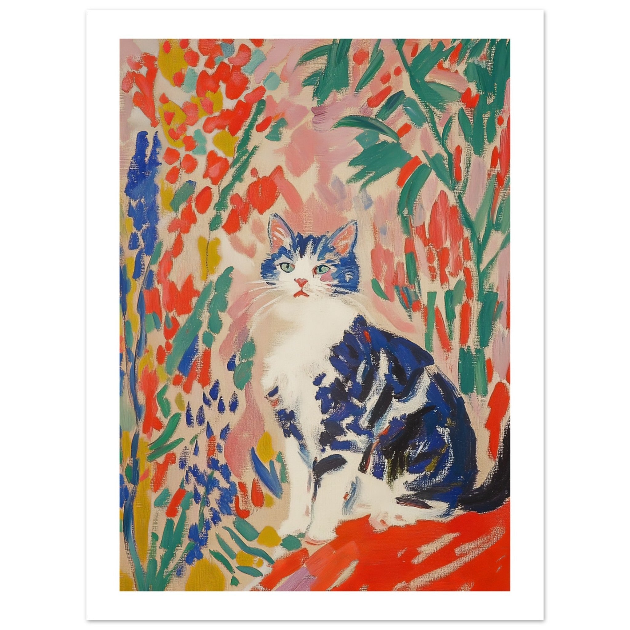 American Curl Cat Inspired by Matisse