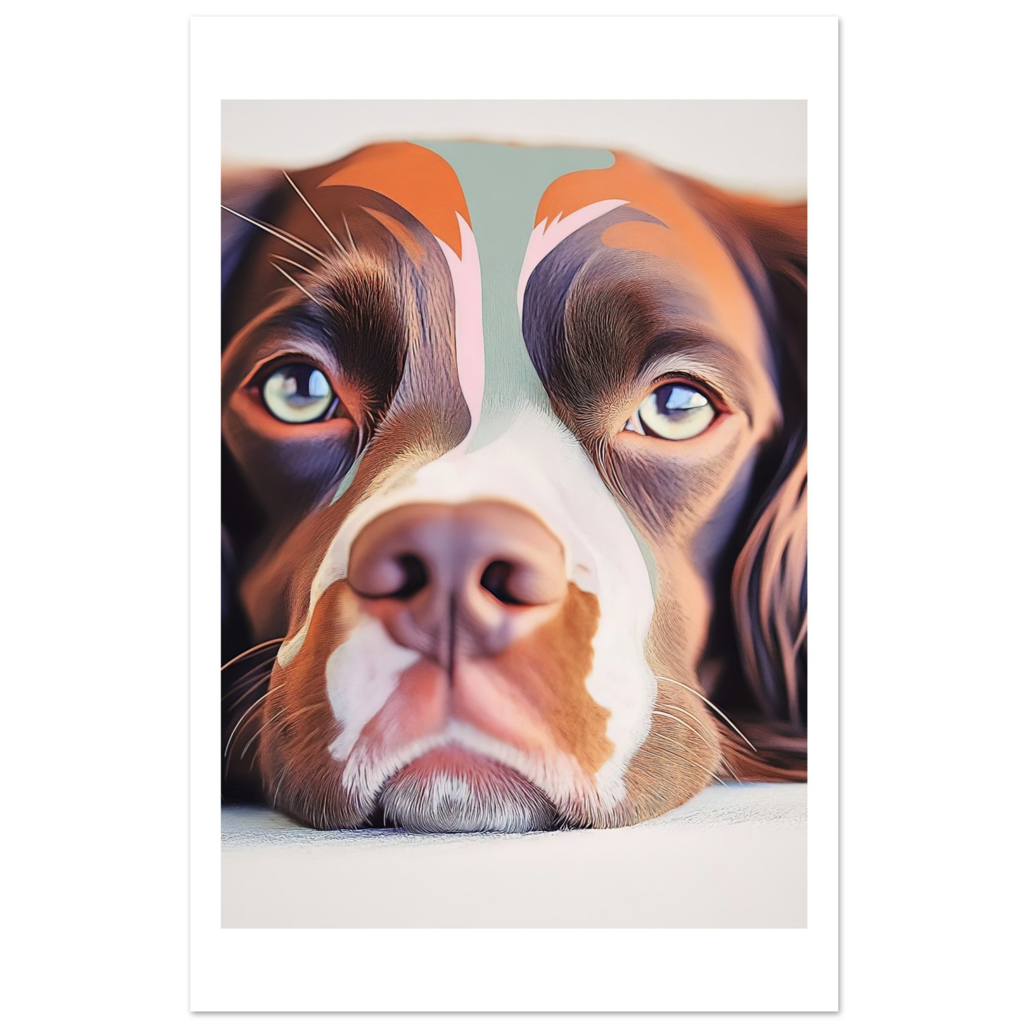 Boykin Spaniel Dog Relaxing Pastel Colored 1