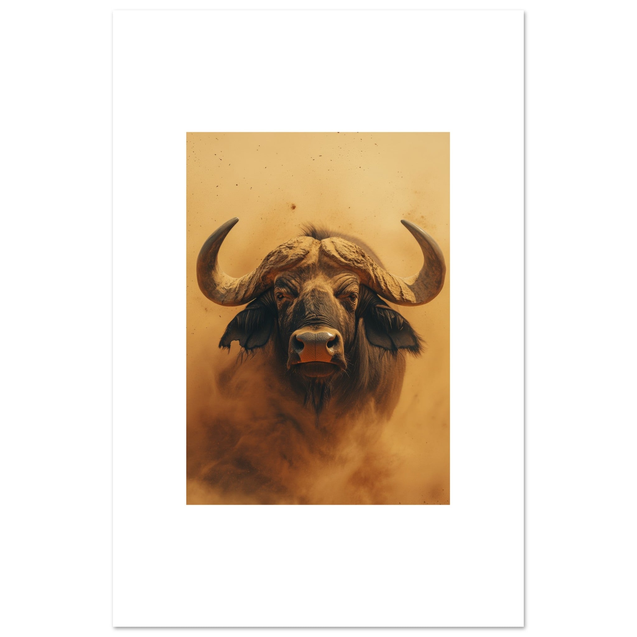 Buffalo portrait in a sandstorm 6