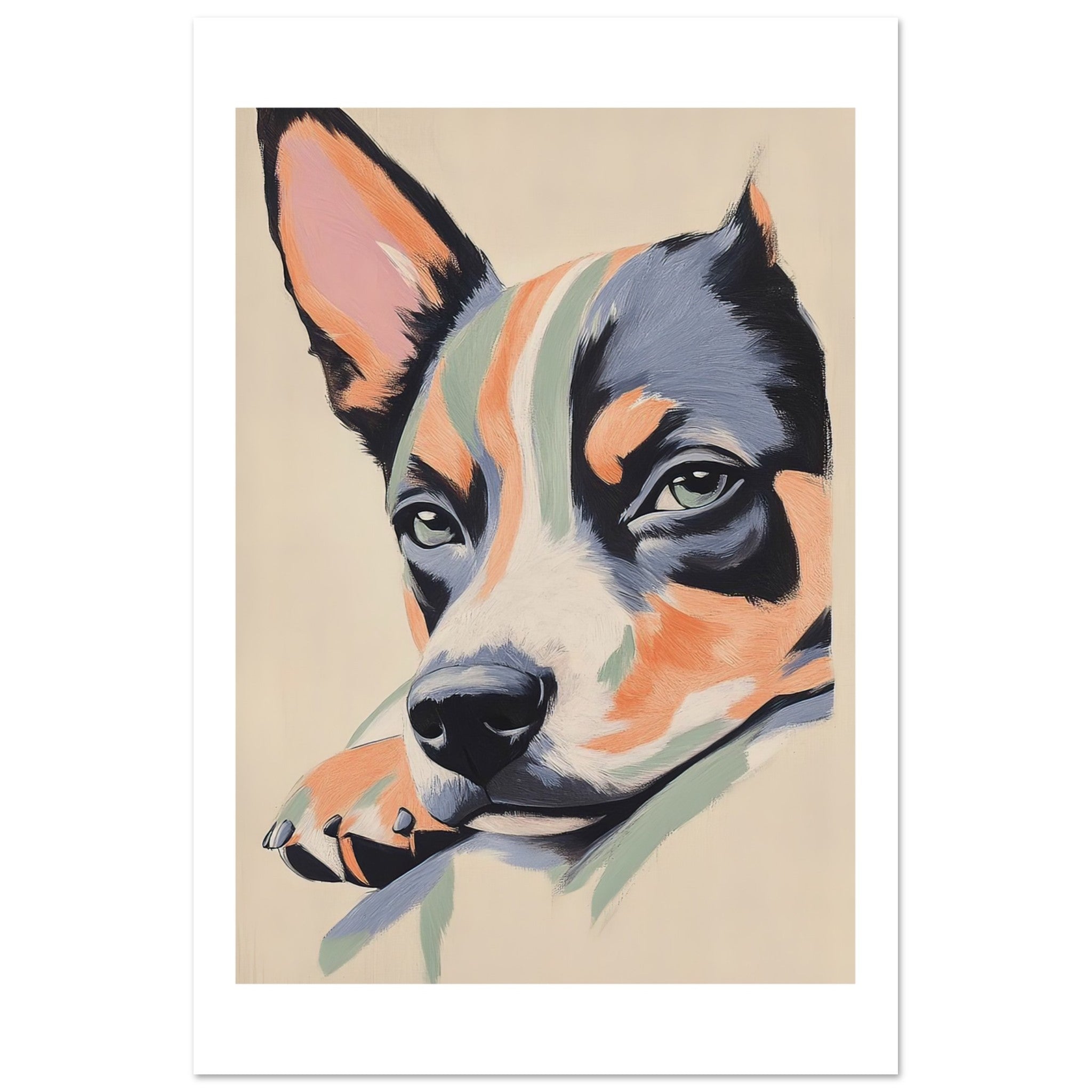 Australian Cattle Dog Relaxing Pastel Colored 1