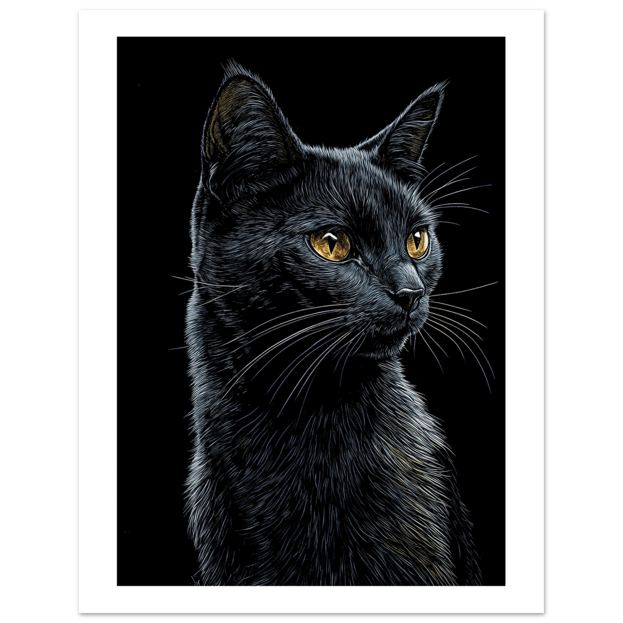 Bombay Cat Painted With Tone Pen 1