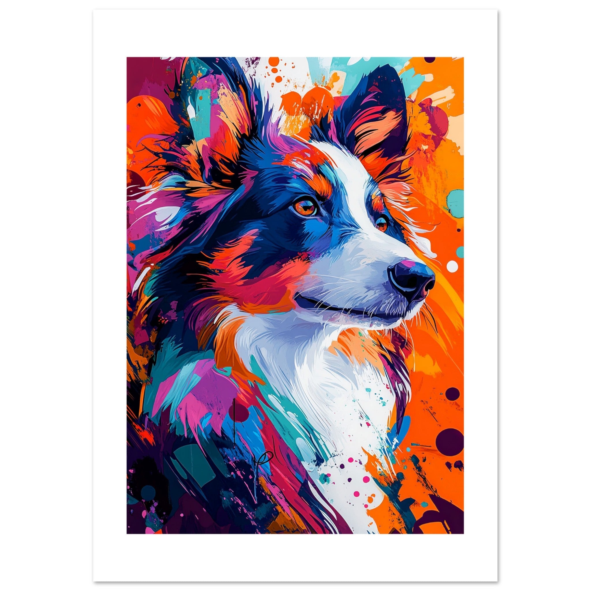 Border Collie Poster / Border Collie Art Work / Border Collie Print
