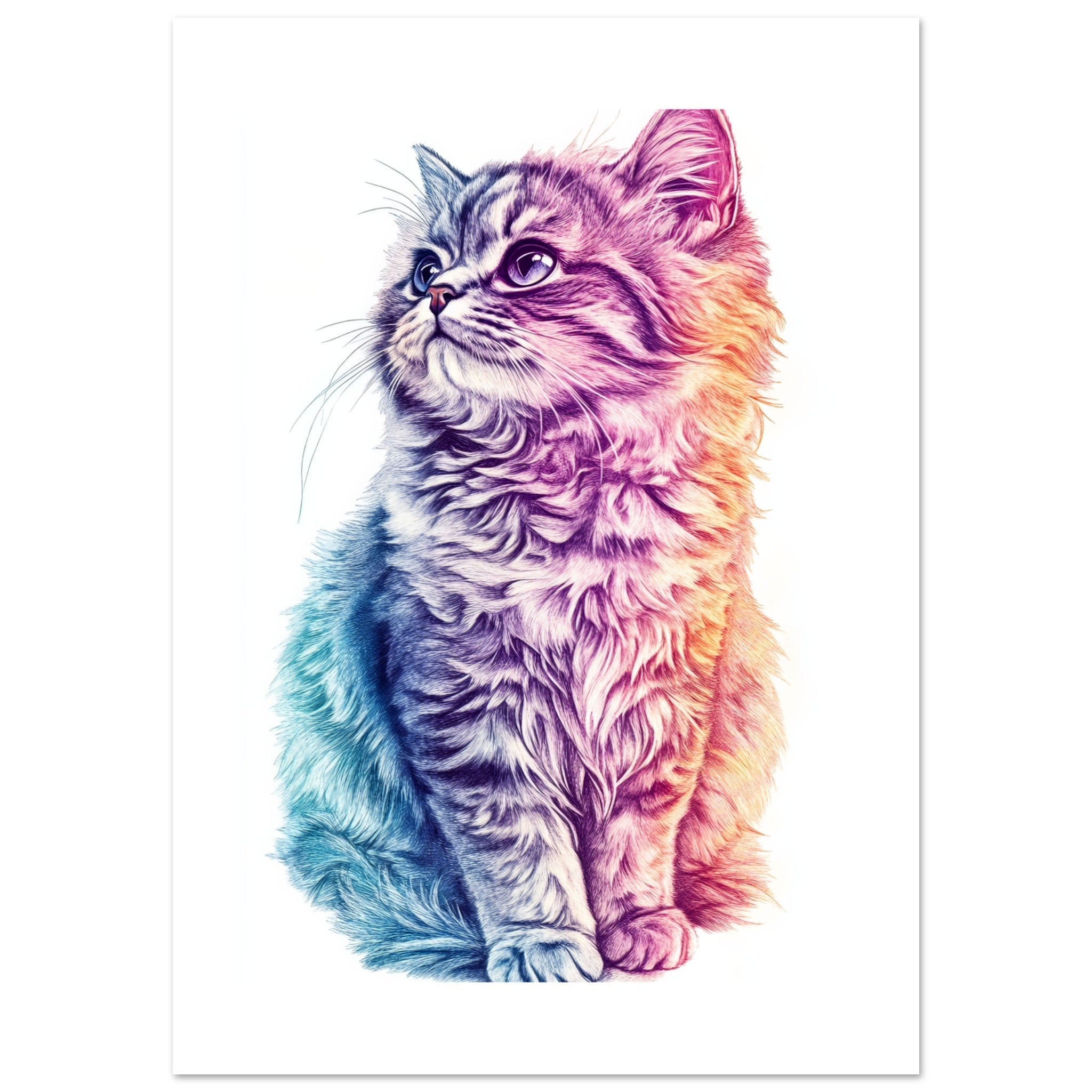 American Curl Cat Painted With Tone Pen 2