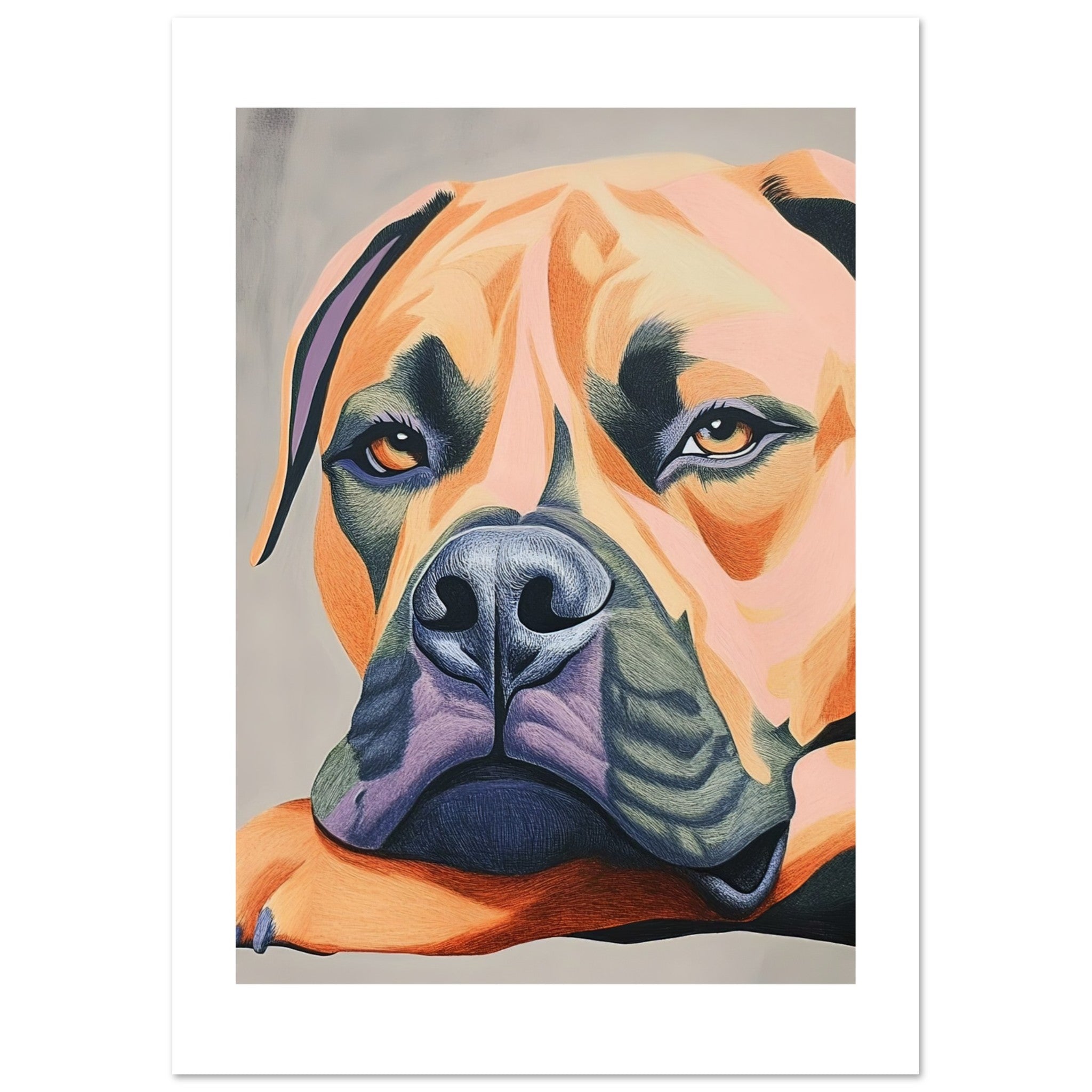 Boerboel Dog Relaxing Pastel Colored