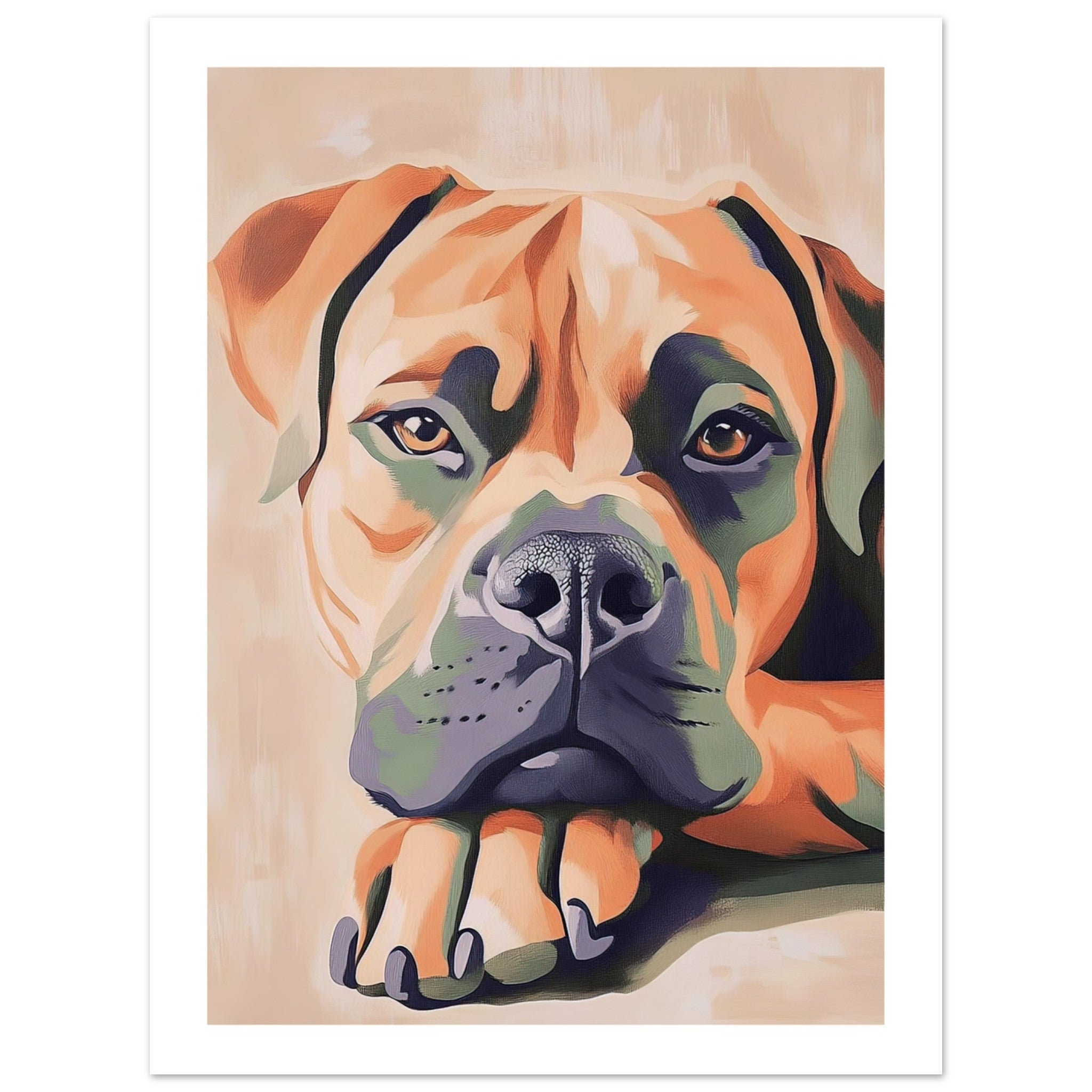 Boerboel Dog Relaxing Pastel Colored 1