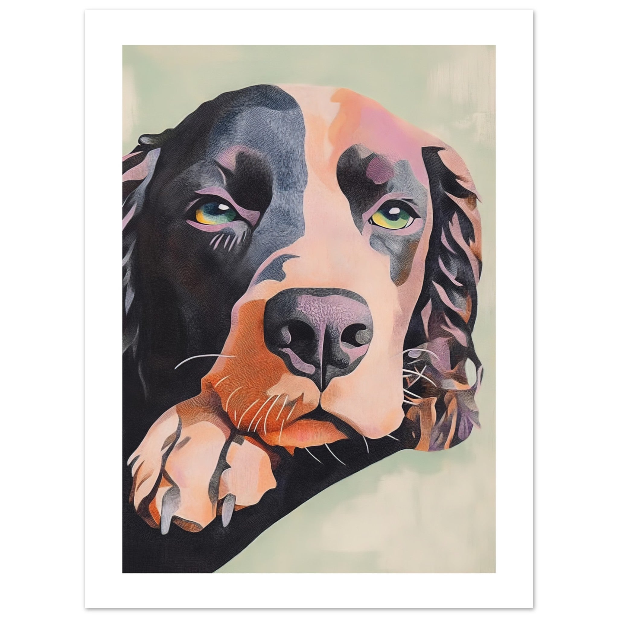 American Water Dog Relaxing Pastel Colored