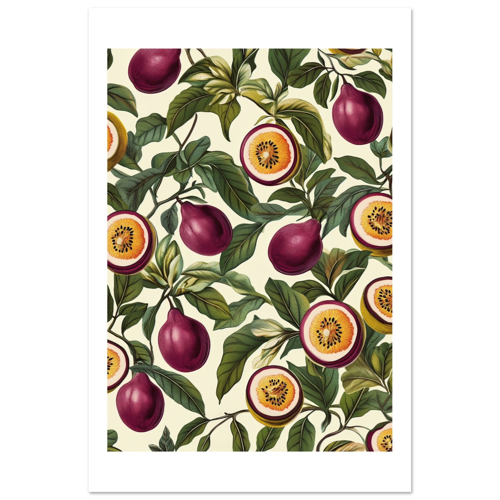 A pattern of Passionfruits